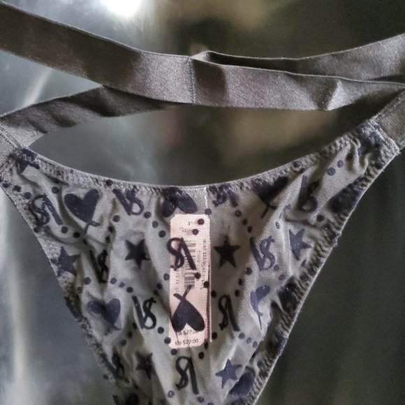 VICTORIA'S SECRET BLACK VELVET BRAZILIAN PANTY - Picture 3 of 5